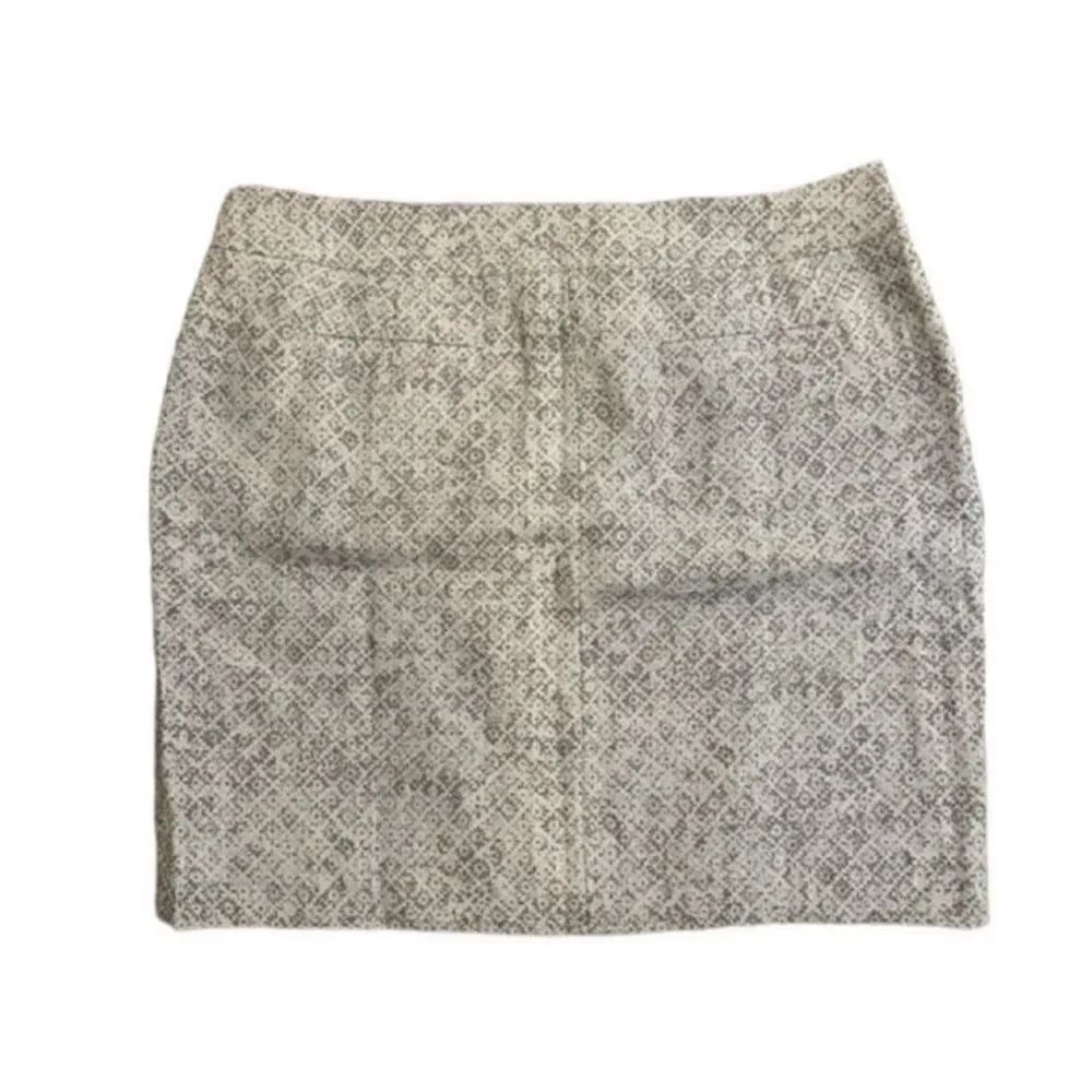 Loft Tan/Cream Mini Linen Skirt(Size 8)